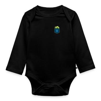 Caterpillar - Organic Longsleeve Baby Bodysuit - black - Front