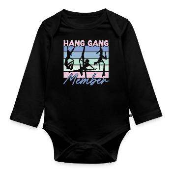 Aerialist - Aerial Yoga and Aerial Silk Acrobatics - Organic Longsleeve Baby Bodysuit - black - Front
