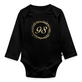 98 - Body Bébé bio manches longues - noir - Devant