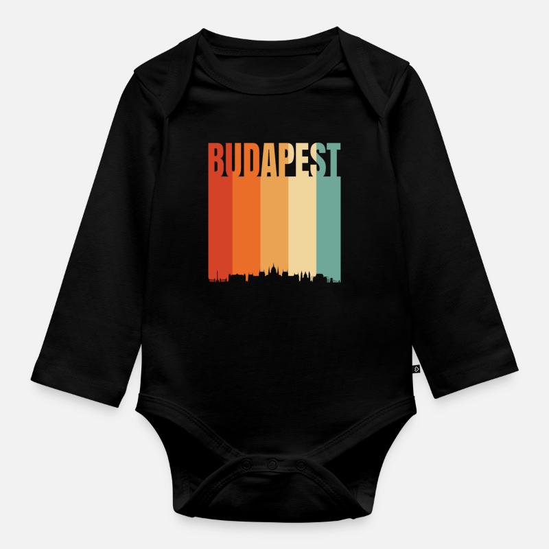La beauté de Budapest - Body Bébé bio manches longues - noir