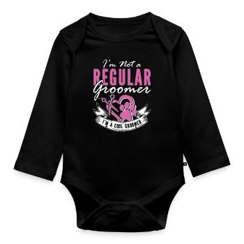 Toiletteur pour animaux de compagnie Je ne suis pas un toiletteur de salon d’animaux régulier - Body Bébé bio manches longues - noir - Devant