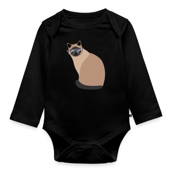 Bodybuilder Power Sport Squats Squats Cadeau - Body Bébé bio manches longues - noir - Devant
