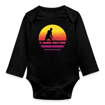 Hockey Floorball Play Salibandy Innebandy - Body Bébé bio manches longues - noir - Devant