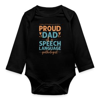 Speech Therapist Therapy Assistant - Baby Bio-Langarm-Body - Schwarz - Vorne