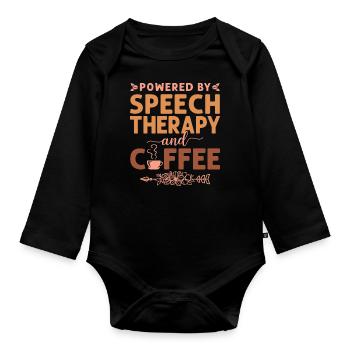 Speech Therapist Therapy Assistant - Organic Longsleeve Baby Bodysuit - black - Front