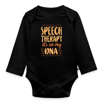 Assistant orthophoniste - Body Bébé bio manches longues - noir - Devant