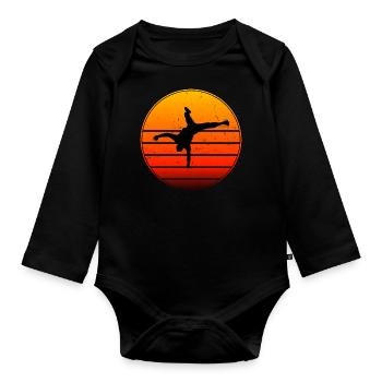 Hiphop Hip Hop Bboy Femmes Bgirl Break Dance - Body Bébé bio manches longues - noir - Devant