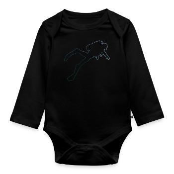 Scuba Diver Scuba Diving Scuba Diver - Organic Longsleeve Baby Bodysuit - black - Front