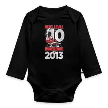 Niveau débloqué 10 ans 2013 Casque de jeu - Body Bébé bio manches longues - noir - Devant