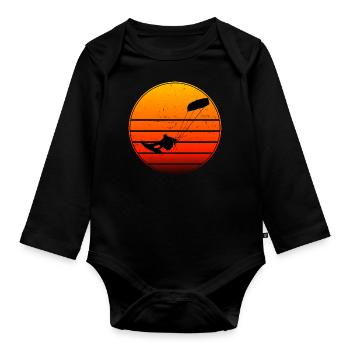 Kitesurf Kite Hommes Kitesurfer Femmes Kite - Body Bébé bio manches longues - noir - Devant