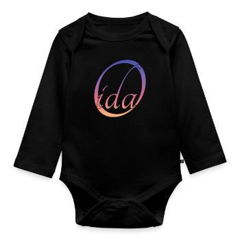 Oida - Baby Bio-Langarm-Body - Schwarz - Vorne