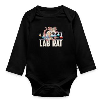 Technicien de laboratoire Laboratoire de science des rats Laboratoire clinique - Body Bébé bio manches longues - noir - Devant