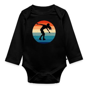 Roller Skating Roller Skating Roller Skates - Baby Bio-Langarm-Body - Schwarz - Vorne