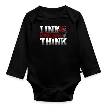 Ich Tinte Was Sie Denken Tätowierer Künstlerische - Baby Bio-Langarm-Body - Schwarz - Vorne