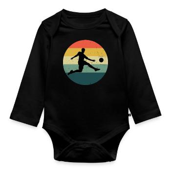 Women's Soccer Football Football Game Football Games - Organic Longsleeve Baby Bodysuit - black - Front