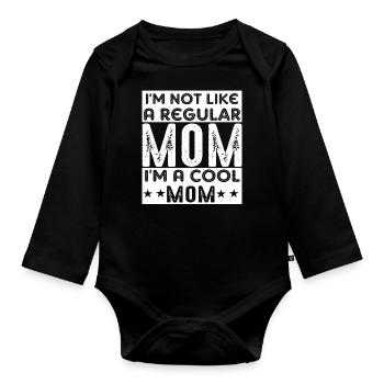 Mère Épouse Boss Fête des mères Meilleure maman Chef - Body Bébé bio manches longues - noir - Devant