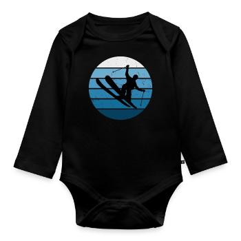 Ski acrobatique hommes Saut à ski femmes Slopestyle - Body Bébé bio manches longues - noir - Devant