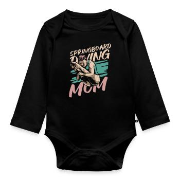 Turmspringen Turmspringer Mama - Baby Bio-Langarm-Body - Schwarz - Vorne