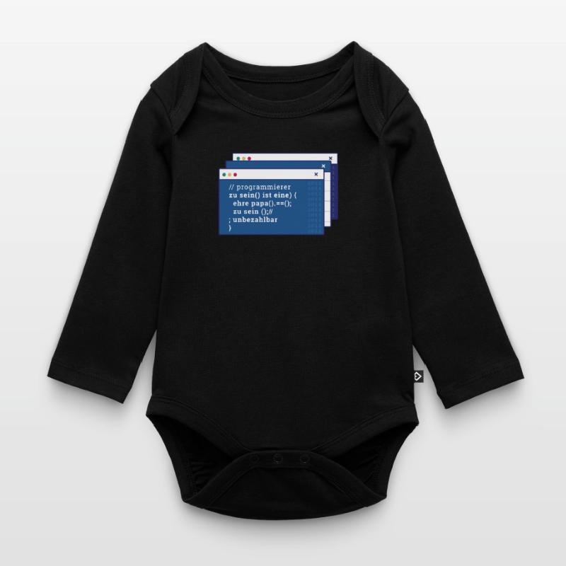 Développeur Coder Programmeur Père Body Bébé bio manches longues