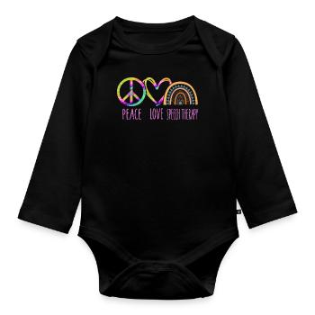 Speech Therapist Therapy Assistant - Baby Bio-Langarm-Body - Schwarz - Vorne