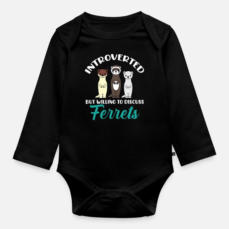 Furet - Body Bébé bio manches longues - noir