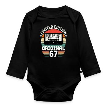 Limitierte Auflage des Besten des Originals von 1967 - Baby Bio-Langarm-Body - Schwarz - Vorne