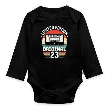 Limited edition of the best of the original of 2023 - Organic Longsleeve Baby Bodysuit - black - Front