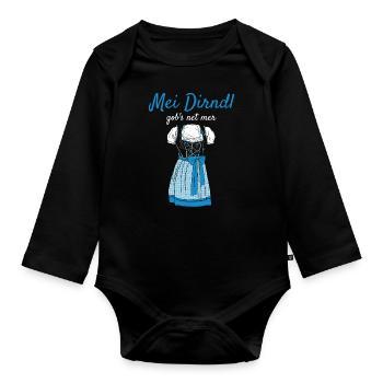 Volksfest Mei Dirndl Gob's Net Mer Dirndl Ersatz - Body Bébé bio manches longues - noir - Devant