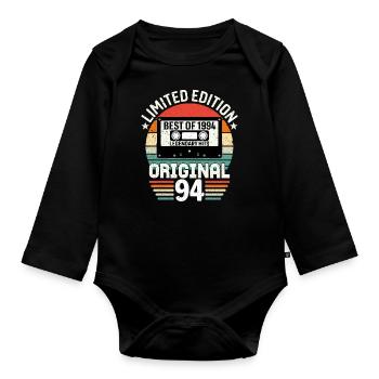 Limitierte Auflage des Besten des Originals von 1994 - Baby Bio-Langarm-Body - Schwarz - Vorne