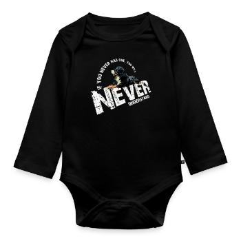 Berner Sennenhund - Baby Bio-Langarm-Body - Schwarz - Vorne