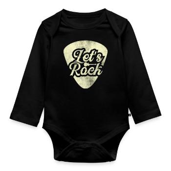 Rock and Roll Music Rock Musicians - Organic Longsleeve Baby Bodysuit - black - Front