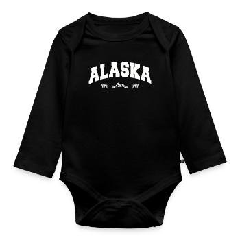 Alaska Gift Enfants Hommes Femmes USA Nature Crème glacée - Body Bébé bio manches longues - noir - Devant