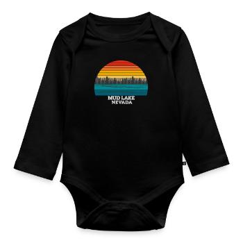 Mud Lake Nevada - Baby Bio-Langarm-Body - Schwarz - Vorne