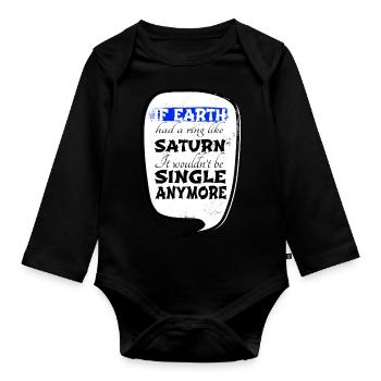 birthday present birthday weightless astrology - Organic Longsleeve Baby Bodysuit - black - Front