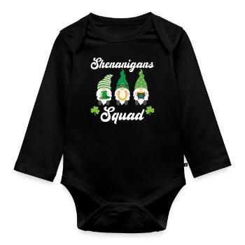 Shenanigans Squad Teacher St Patrick’s Day - Body Bébé bio manches longues - noir - Devant