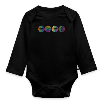 Bicycle Accessories Cyclist Motif - Organic Longsleeve Baby Bodysuit - black - Front