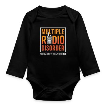 Ham Radio Multiple Radio Disorder Antenna Channel - Organic Longsleeve Baby Bodysuit - black - Front