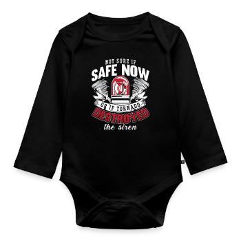 Tornadoes Not Sure If Safe Weather Tornado Chaser - Baby Bio-Langarm-Body - Schwarz - Vorne