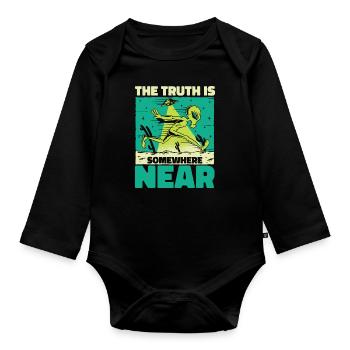 Alien UFO Aliens Außerirdischer - Organic Longsleeve Baby Bodysuit - black - Front