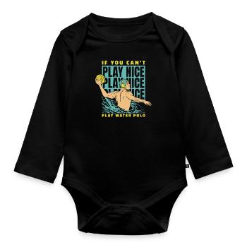 Wasserball Water Polo Sport - Organic Longsleeve Baby Bodysuit - black - Front