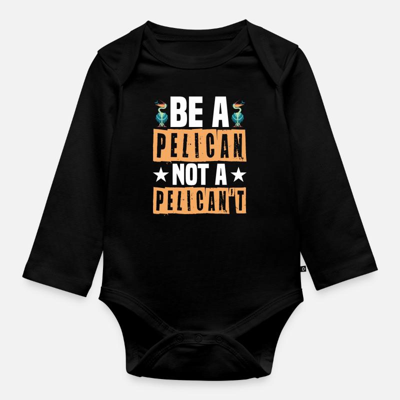 Pélican Pas un Pélican Pélican - Body Bébé bio manches longues - noir