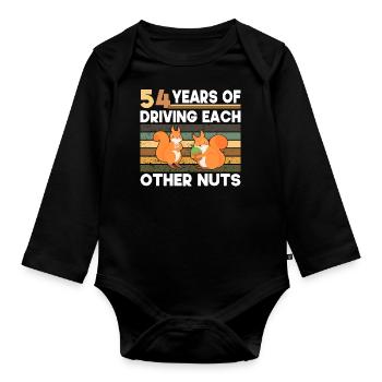 50th Wedding 50 Years Married Getting Married - Organic Longsleeve Baby Bodysuit - black - Front
