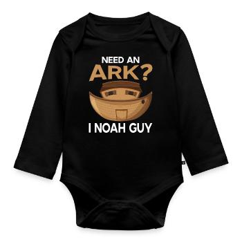 Benötigen Sie Eine Arche Noah Guy Funny Archa Noah - Baby Bio-Langarm-Body - Schwarz - Vorne
