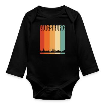 Augsburg - Baby Bio-Langarm-Body - Schwarz - Vorne