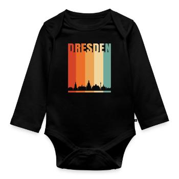 Dresden - Organic Longsleeve Baby Bodysuit - black - Front