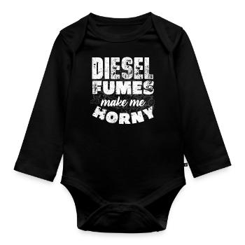 Car mechanic, mechanic, car mechanic - Organic Longsleeve Baby Bodysuit - black - Front