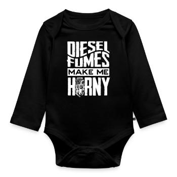 Car mechanic, mechanic, car mechanic - Organic Longsleeve Baby Bodysuit - black - Front