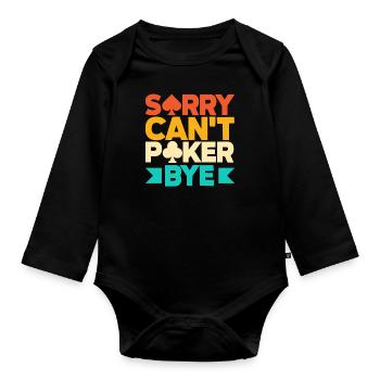 Poker Player Poker Player Poker Gift - Organic Longsleeve Baby Bodysuit - black - Front