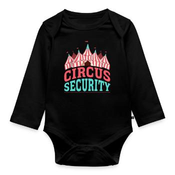 Zircus Security Circus Party Zircus Clothing - Baby Bio-Langarm-Body - Schwarz - Vorne