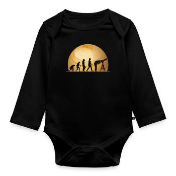 Venus - Organic Longsleeve Baby Bodysuit - black - Front